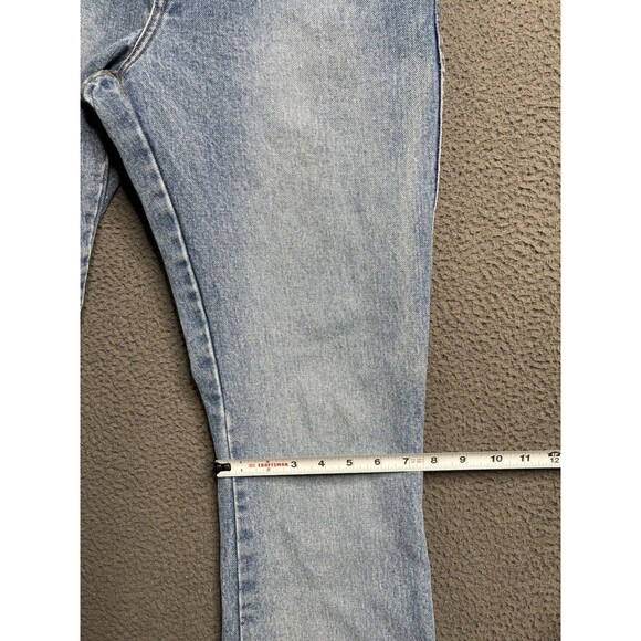 LEI Vintage Y2K Flare Leg Jeans Size 9 Mid Rise Wide Bottom 30x31 Bareback USA - Picture 15 of 16
